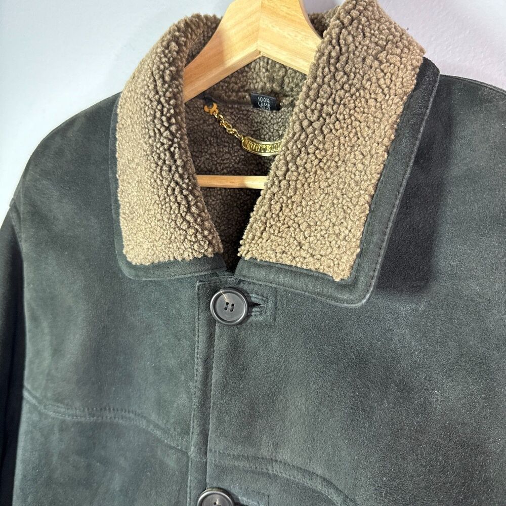 Fontelli Milano Italy Women's Shearling Coat 100% Lambskin Suede Teddy Lined 2XL - Picture 4 of 12